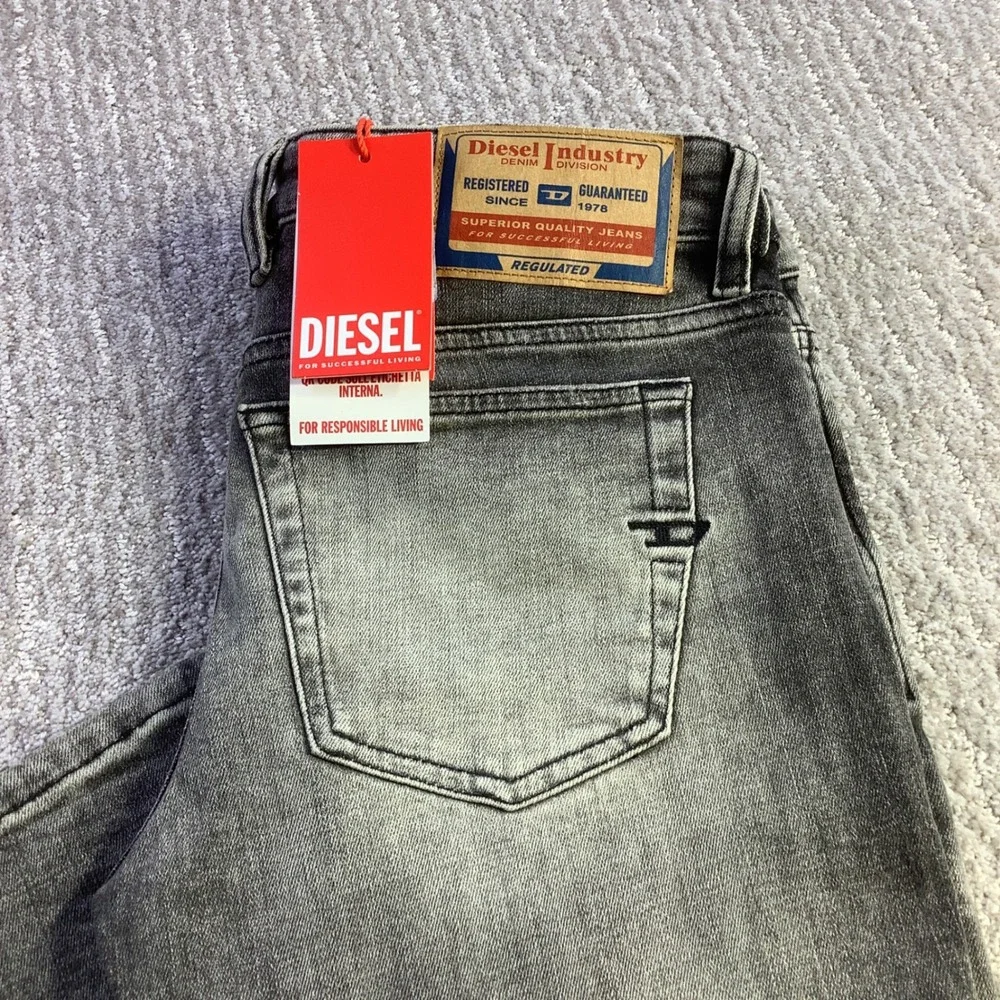Diesel 1979 Sleenker Skinny Fit Jeans Mens 29 x 32 Faded Black Grey Denim NWT